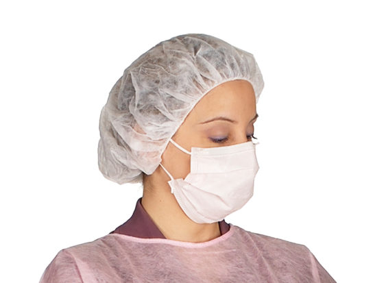 Cap Bouffant 24 Inch White (100/BX 5BX/CS) by Medicom, Inc.  ID 8003